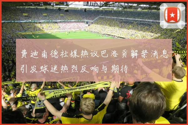 费迪南德社媒热议巴洛贡解禁消息引发球迷热烈反响与期待